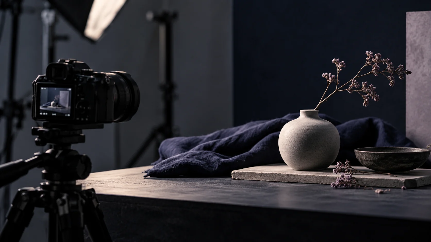 Camera set up to produce original visual content for a brand